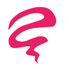 Abstract doodle element in red color