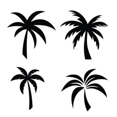 set of vector palms trees