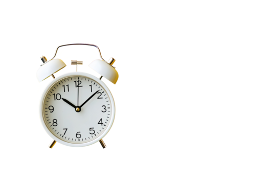 White alarm clock