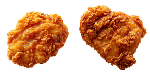 Two crispy fried chicken thighs