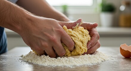 Kneading Dough: Homemade Pasta Preparation