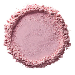 Soft pink powder subtly textured against white background. AI Generated