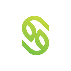 Unique, modern, geometric, creative, elegant letter s logo mark template. S monogram logo. Vector icon.