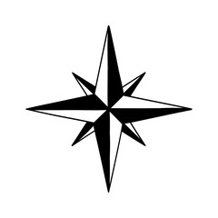 Fototapeta premium compass vector, hand drawn illustration 