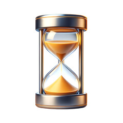 hourglass with sand on transparent background 