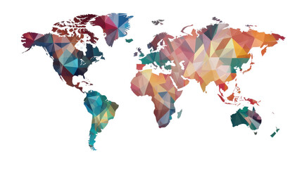 Fototapeta premium world map made of colorful splashes