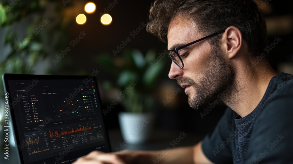 Poster Immersive Data Visualization Sleek Urban Professional Analyzing Real-Time Environmental Analytics with Next-Gen Digital Intelligence Dashboard