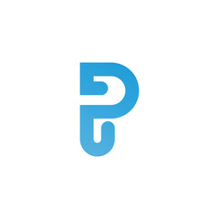 Letter P logo template vector