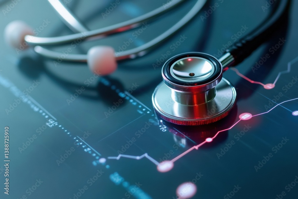 Aufkleber ai-powered medical innovation sleek digital health dashboard showcasing precision diagnostics and pr