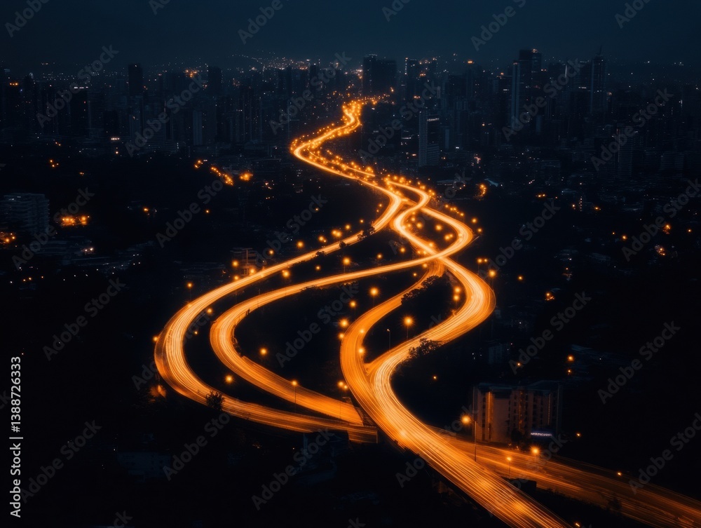 Poster Luminous Urban Mobility AI-Driven Smart Infrastructure Visualization of Intelligent Transportation Networks - Future-Ready City Design Transforming Connectivity