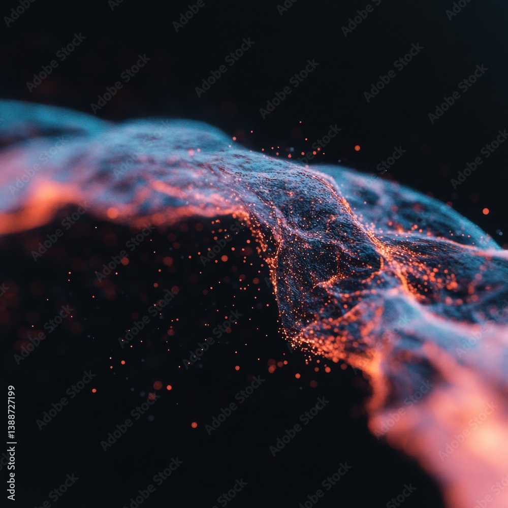 Aufkleber Quantum Fusion Visualization Luminescent Neural Network Dynamics Revealing Cutting-Edge Digital Transformation and Innovative Tech Ecosystem Evolution
