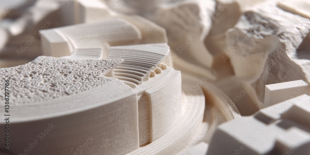 Poster Architectural Precision Meets Digital Fabrication Innovative -Printed Modular Prototype Showcasing Advanced Design Innovation and Parametric Modeling Techniques