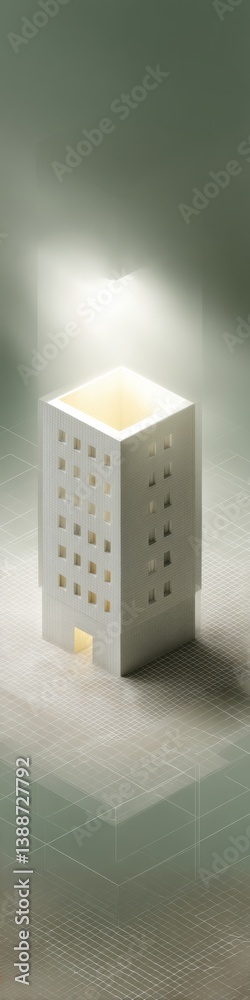 Poster Metaverse Architectural Visualization Minimal Urban Prototype Exploring Digital Design Innovation in Spatial and Conceptual Architectural Modeling