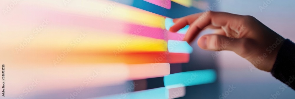 Poster Immersive Digital Workflow Gradient Future Tech Visualization with Dynamic Color Interaction - Next-Gen Project Management and Creative Strategic Planning