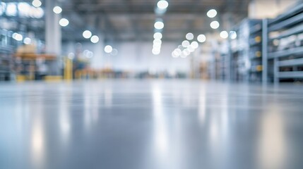 Sustainable Logistics Evolution Minimalist Industrial Interior with Smart Warehouse Design - Next-Gen Supply Chain Efficiency and Eco-Intelligent Infrastructure