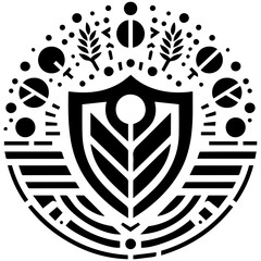 Inspire shield vector featuring abstract artistic stylish modern creative illustration designs