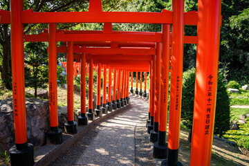 Takayama Inari Shrine in Ushigatacho, Tsugaru, Aomori, Japan