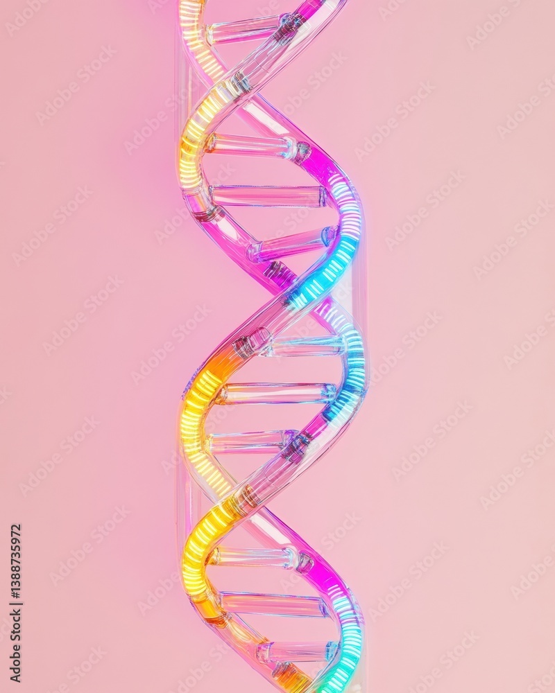 Poster luminescent genetic innovation prismatic dna visualization for cutting-edge biotechnology research a