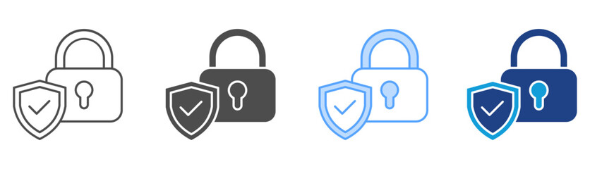 Protection Icon Set Multiple Style Collection