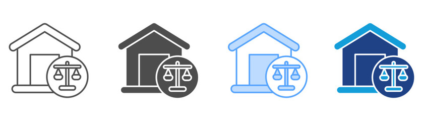Litigation Icon Set Multiple Style Collection