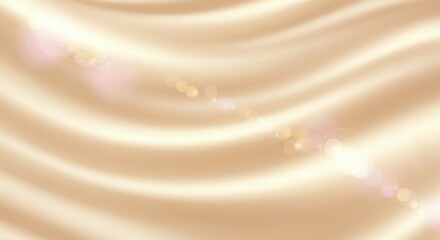 光沢のあるベージュの布の背景素材