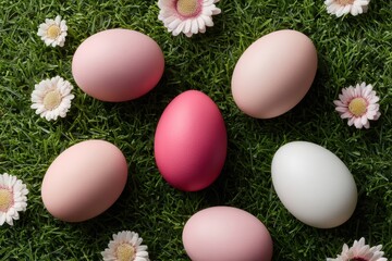 Pastel Elegance Easter Celebration Meets Spring Wellness - Soft Palette Eggs and Daisy Micro-Trend for Mindful Seasonal Marketing