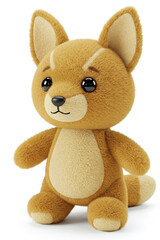 Fototapeta premium Animal world plush toy, 3d rendering on white background. Different zoo animals as cartoon characters. For toy shop poster, animated film, kids movie or online games reuse.
