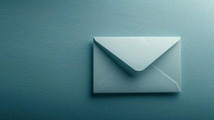 Minimalist email envelope or letter icon on a plain surface, symbolizing electronic communication.