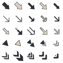 イラスト素材：いろいろ矢印イラストセット	
