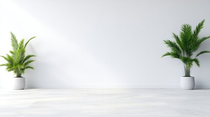 Obraz premium Modern minimalist interior with plants