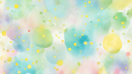 Gentle Spring Watercolor Background – Soft and Colorful Polka Dots