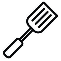 Utensil Spoon Minimalist Vector Icon.