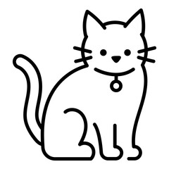 Cat vector illustration line icon