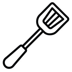 Utensil Spoon Minimalist Vector Icon.