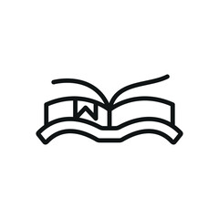 Book and page marker icon showcases reading culture global literacy and personal growth