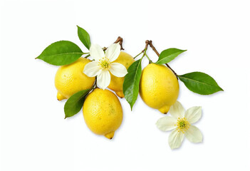  lemon branches flower green leaves 