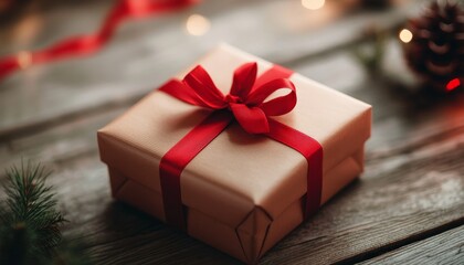 Holiday gift promotion cozy setting decorative box festive atmosphere