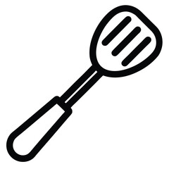 Utensil Spoon Minimalist Vector Icon.