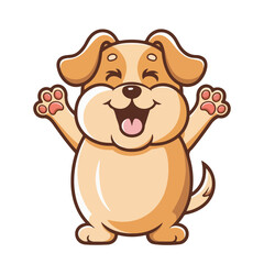 Obraz premium A cartoon chow chow dog vector illustration
