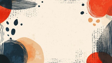 Elegant abstract art backdrop with brush stroke elements and warm color scheme