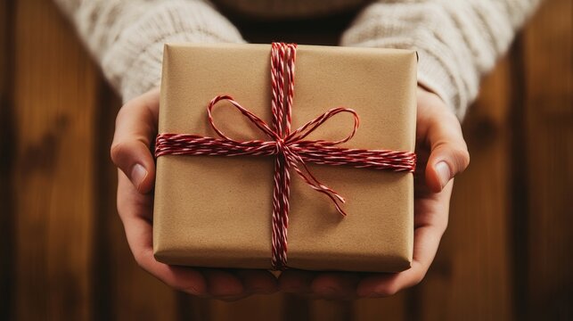 Special holiday gift package offer cozy home photo indoor close-up