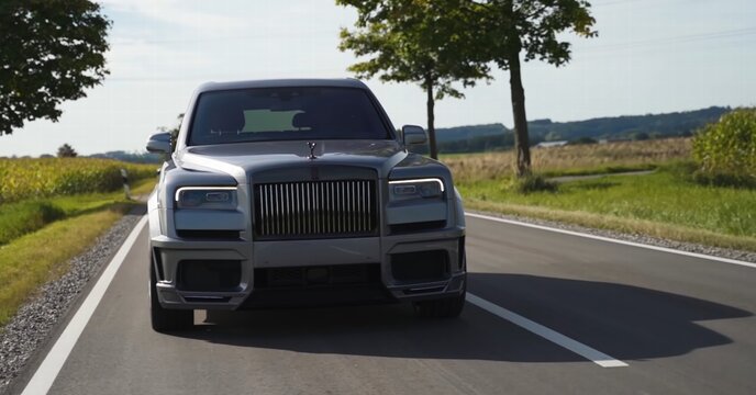Rolls Royce Cullinan car on the road