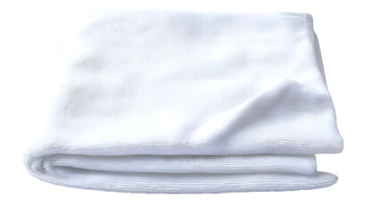 Fototapeta premium Realistic White Folded Towel On Transparent Background Illustration
