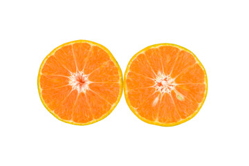 Ripe half fruit isolated on transparen png. full depth of field