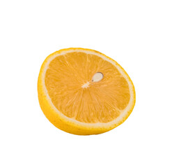 Ripe half fruit isolated on transparen png. full depth of field