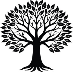 Obraz premium tree silhouette vector design