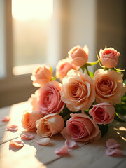 Obraz premium rose in the sunshine