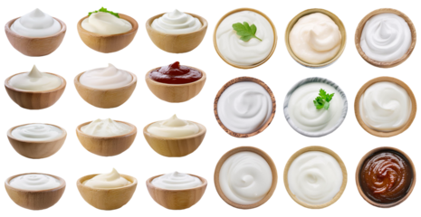 Assortment of Creamy Sauces and Dips