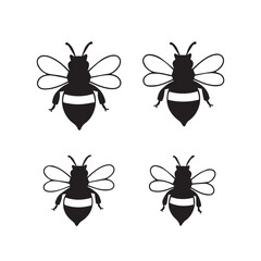 set of insects silhouettes