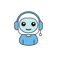Friendly Cartoon Assistant Heads Color Vector Set
